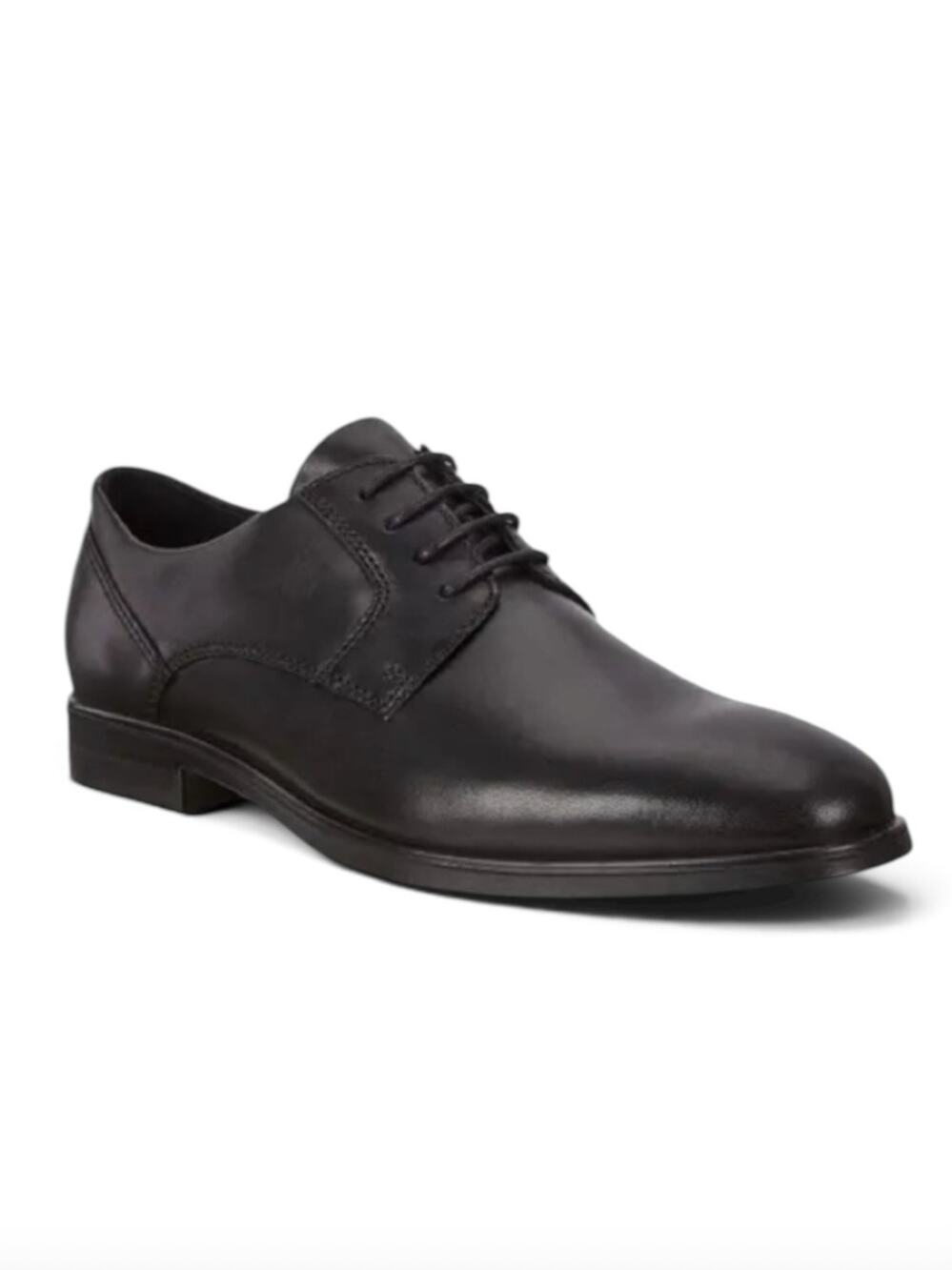 New ECCO Metropole Milan Black Leather Derby Dress Shoes Men Size 43 US 9-9.5